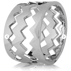 Eddie Borgo Sterling Silver Bear Trap Bangles (3)